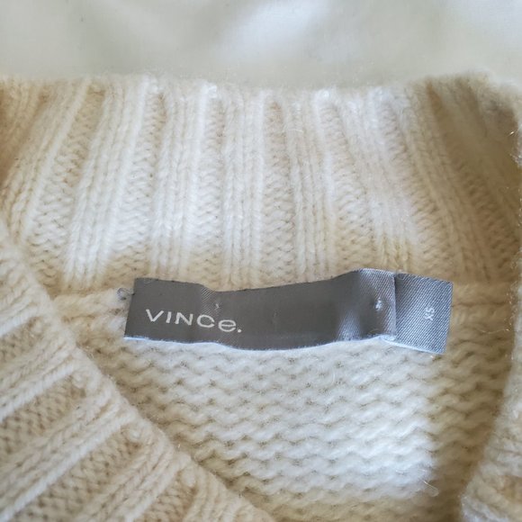 VINCE | Scoop Neck Cream 100% Cashmere Sweater (Size XS) - Picture 7 of 9